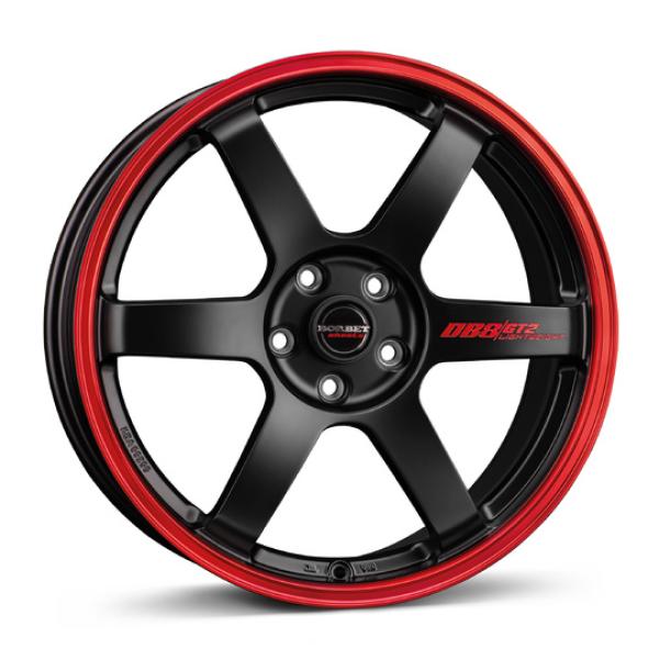 BORBET DB8GT2 BLACK MATT RIM RED