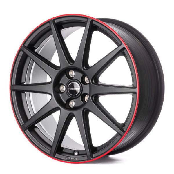 BORBET GTX BLACK MATT RIM RED