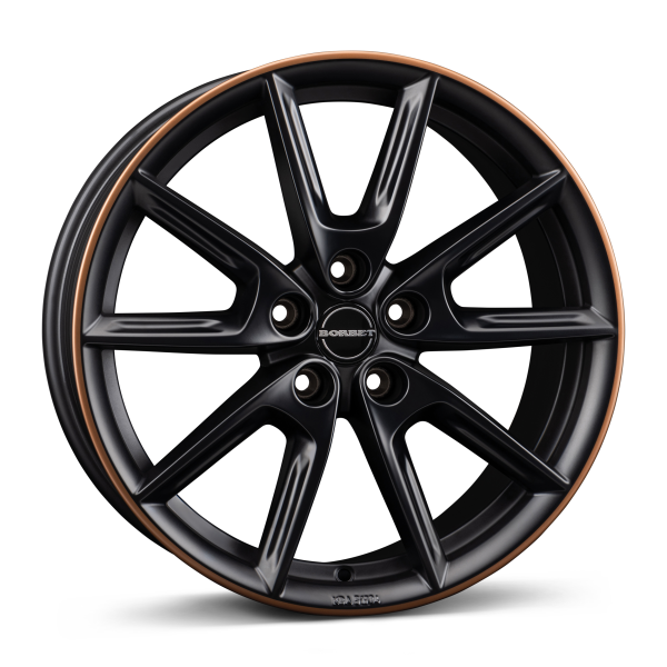 BORBET LX18 BLACK MATT RIM COPPER BORBET LX18 BLACK MATT RIM COPPER